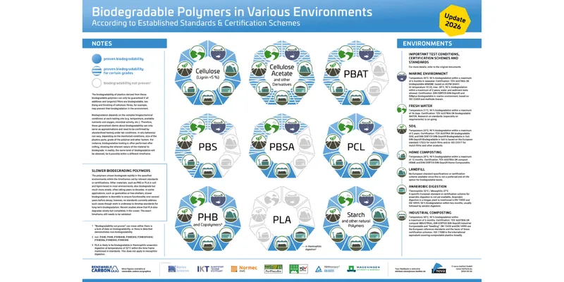 nova-Institute Releases Updated Poster on Biodegradable Polymers Across Different Environments